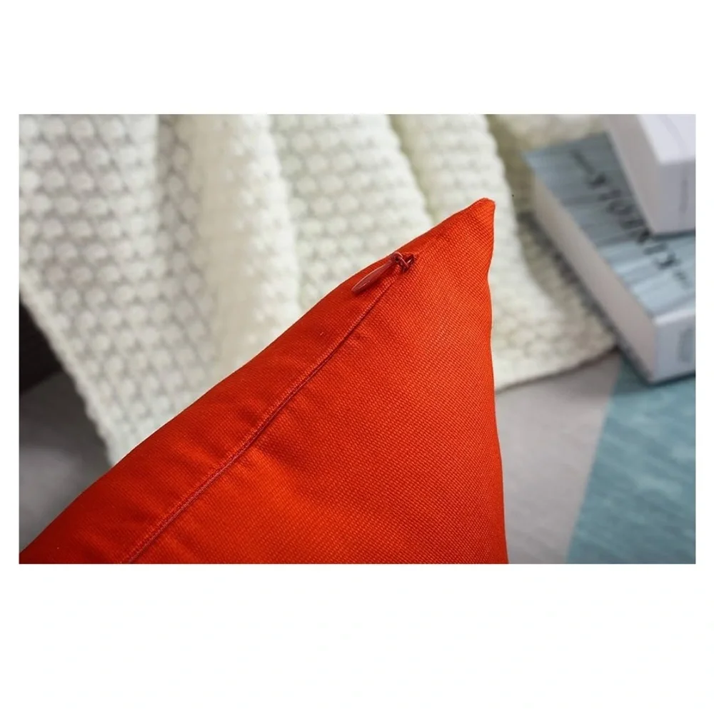 Orange pillow cover